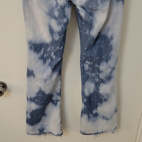 Stone LOVE 1990s Destroyed Bleached Low Rise Grunge Denim Jeans Size 9 Juniors - Picture 5 of 15